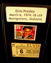 1974 Elvis Presley TICKET STUB- Montgomery, Ala-3/6/1974+Elvis 29 cent S... - £196.17 GBP