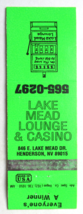 Lake Mead Lounge &amp; Casino - Henderson, Nevada 20 Strike Matchbook Cover NV - £1.37 GBP
