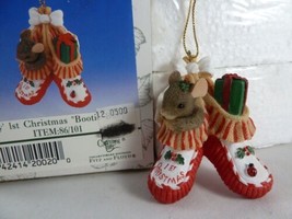 Fitz and Floyd babys first chrismas booties ornament - $23.75
