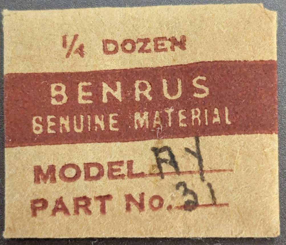 Pack of 3 NOS NEW Benrus AY Part# 31 - Watch Crown Wheel Screw - $13.85
