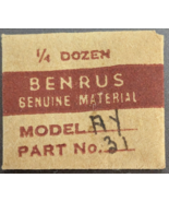 Pack of 3 NOS NEW Benrus AY Part# 31 - Watch Crown Wheel Screw - $19.16 CAD