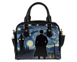 Sherlock Holmes Silhouette Van Gogh Starry Night PU Leather Shoulder Han... - £30.52 GBP