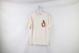 Vintage 90s Looney Tunes Mens Small Distressed Daffy Duck Pocket T-Shirt White - £23.70 GBP