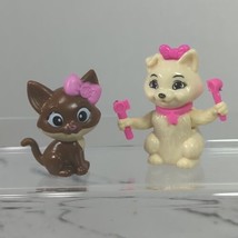 Barbie Pets Cats Lot of 2 Gymnastic Cat Missing Ribbons  - $9.89
