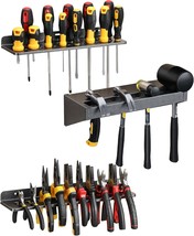 Wall Mount Screwdriver Organizer, Pliers Holder, Hammer Rack, 3Pcs Alloy... - £33.30 GBP