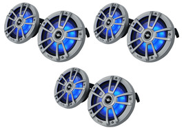 (6) Infinity 822MLT 8&quot; 2-Way Marine Boat Speakers with RGB Lighting - Ti... - $513.99