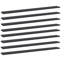 vidaXL Bookshelf Boards 8 pcs Gray 39.4&quot;x3.9&quot;x0.6&quot; Engineered Wood - £23.26 GBP