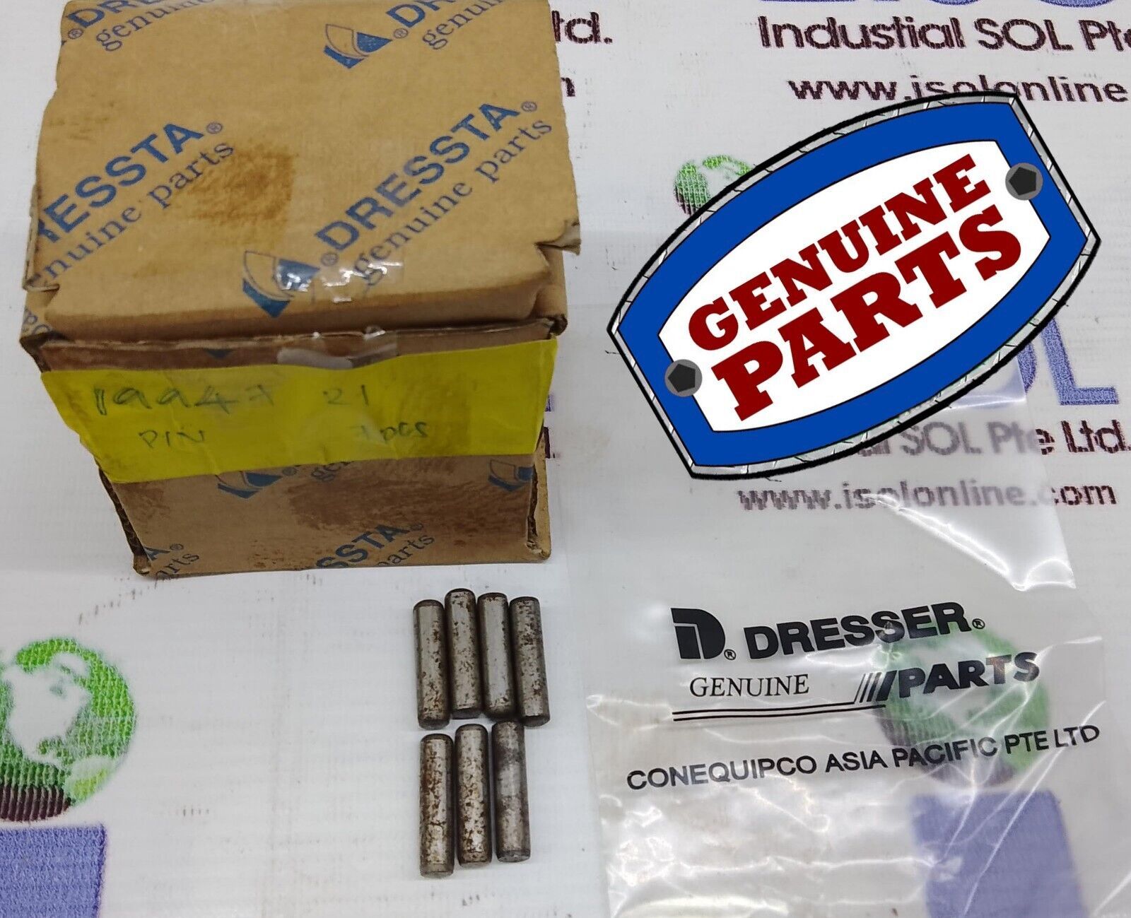 Dressta 19947R1 Pin Dowel For Cummins Engine Part Wheel Loader Lot of 7 ... - $199.00