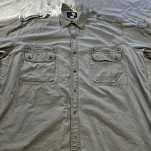 Cabelas Safari Button Up Shirt Mens 2XL Tall Short Sleeve Outdoor Tan Ou... - $17.73