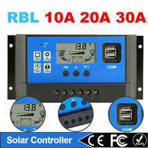 Solar Controller 12V/24V 30A 20A 10A Solar Regulator PWM Battery  LCD - $14.43+