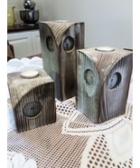 Rustic owl candle holders - $59.00