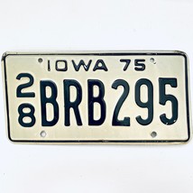 1975 United States Iowa Delaware County Passenger License Plate 28 BRB295 - £13.22 GBP