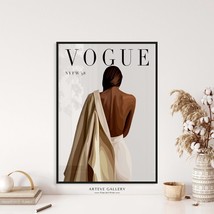 Vogue Cover Woman Fashion Poster | Large Square Art, A0 XL Print | Minimalist El - £18.96 GBP