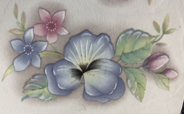 M82 - Ceramic Waterslide Vintage Decal - 4 Pink &amp; Blue Pansies - 3.25&quot; - £1.79 GBP