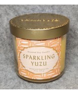 Clear Glass Sparkling Yuzu Lidded Jar Candle Pale Orange - Opalhouse - £7.50 GBP