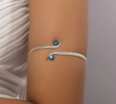 Snake tail silver arm cuff - $11.88