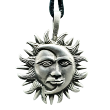 Sun Moon Necklace Pendant Celestial Spiritual Talisman Amulet Unisex Jewellery - £6.75 GBP
