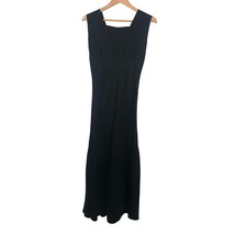 Vintage Black Dress Womens 2? Used Black Midi Pullover - £19.75 GBP