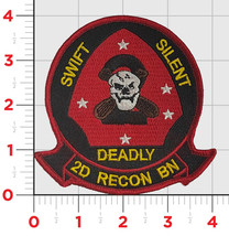 MARINE CORPS 2ND RECON SWIFT SILENT DEADLY EMBROIDERED HOOK &amp; LOOP PATCH - £27.64 GBP