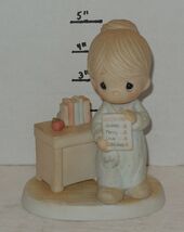 1984 Precious Moments Enesco Love Never Fails #12300 Teacher Report Card... - $29.65