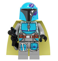 the Mandalorian Blue Star Wars Custom Minifigure Building Blocks - $2.68