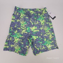 Nike Digital Camo Logo 9&quot; Shorts Swim Trunks Green/Grey Men M NESSD543-488 - £33.27 GBP
