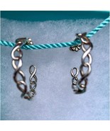 Tiffany &amp; Co. Sterling Silver 925 Large Infinity Hoop Stud Earrings Bag Box - $683.83 CAD