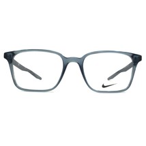 Nike Eyeglasses Frames 7126 410 Clear Translucent Blue Square Browline 5... - $111.09