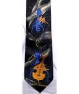 Insect Playing Instruments Necktie Mandolin Violin Drums Florence &amp; K - $17.04