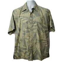 Tori Richard Honolulu Hawaiian Green Leaf Short Sleeve Shirt Size L Button Down - £25.86 GBP