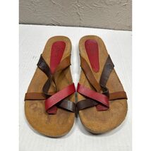 Yokono Women&#39;s Strappy Toe Ring Sandal Multicolored Leather Straps Size 8 - $27.45