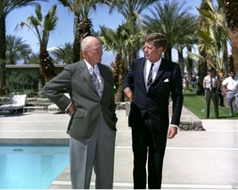 President John F. Kennedy meets Eisenhower in Palm Springs 1962 - New 8x10 Photo - £6.96 GBP