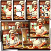 DRUNK FAT ITALIAN RESTAURANT CHEF RED WINE LIGHT SWITCH OUTLET WALL PLAT... - $186.64 MXN+