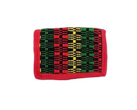 Mia Jewel Shop Rasta Woven Striped Slim Soft Trifold Wallet Coin Purse with Card - £11.77 GBP