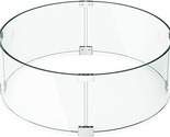23&quot; X 8&quot; Glass Wind Guard For Round Fire Pit Table, Thick And Tall Tempe... - £184.32 GBP