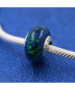Moments 925 Sterling Silve Opalescent Green Charm  791691C04 - $27.80