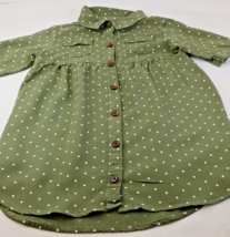 Old Navy Polcodots Green Girls Dress W/Pockets Bottom Down  Size 3T - £7.91 GBP
