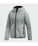 new adidas TERREX WINDWEAVE INSULATED HOODED JACKET women&#39;s S gray winte... - €93,80 EUR