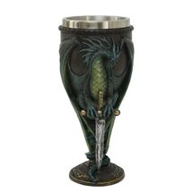 Skull Blade Dragon Goblet Chalice Wine Cup New - $36.98