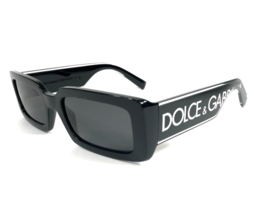 Dolce &amp; Gabbana Sonnenbrille Dg6187 501/87 Schwarz Rechteckig Rahmen Dun... - $118.79