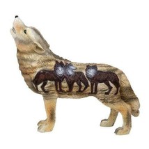 The Wolf Spirit Collection Aardwolf Wolfpack Figurine Howling Wolf 6.25&quot;L - £21.64 GBP