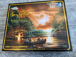 White Mountain Jigsaw Puzzle 1000 pc Terry Redlin Evening Rendezvous Dog... - $27.10