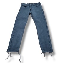 Levi&#39;s Jeans Size 31 W31&quot; x L27.5&quot; Levi&#39;s 512 Slim Fit Jeans Cut Off Hem Raw Hem - £27.36 GBP