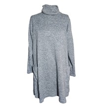 Grey Turtleneck Sweater with Pockets Size Large - £19.61 GBP