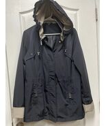 George Women&#39;s Jacket Full Button Removable Hood Blue Color Size L Large... - €17,10 EUR