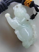 Icy Ice White 100% Natural Burma Jadeite Jade &quot;PI XIU&quot; Pendant # 95 carat # - £691.99 GBP
