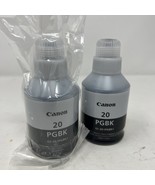 Canon 3383c001 GI-20 PGBK Black INk Lot of 2 Genuine New OEm OPen Box (A5) - $21.03 CAD