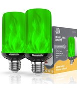 Morsatie 【Upgraded Flame】 LED Flame Light Bulbs, 4 Modes Flickering Ligh... - £22.49 GBP