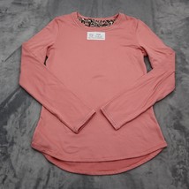 Cuddl Duds Sweater Womens S Coral Dusk Leopard Climate Right Casual Pullover - £17.07 GBP