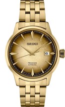 Seiko Presage Cocktail Gold Tone Automatic Mens Watch SRPK48 - £376.26 GBP